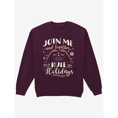 George NW2 Star Wars Rule The Holidays Christmas Sweatshirt - Burgundy