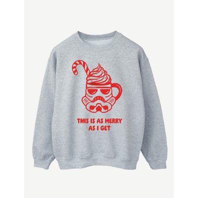 George NW2 Star Wars Cocoa Christmas Grey Sweatshirt