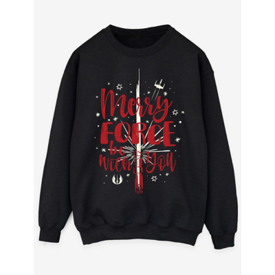 George NW2 Star Wars Merry Force Christmas Black Sweatshirt