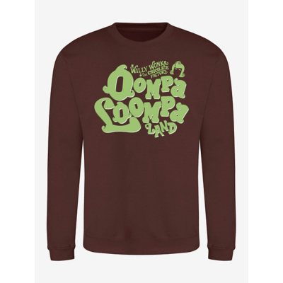 George NW2 Willy Wonka & The Chocolate Factory Oompa Loompa Land Christmas Sweatshirt - Brown