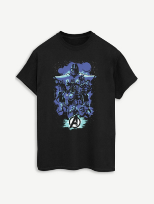 NW2 Avengers Endgame Space Sketch Black T-Shirt | Men | George at ASDA