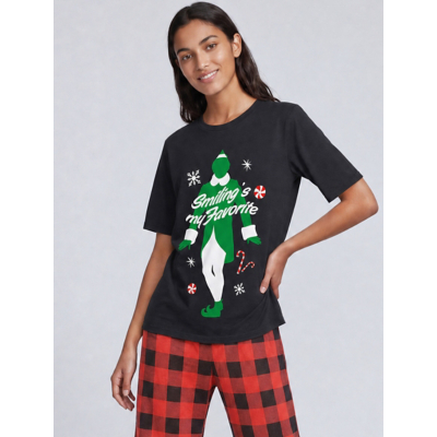 brands in Women's Elf Smiling's My Favorite Pyjamas in Red | Size: XL
