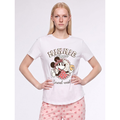 brands in Women's Disney Minnie Mouse Ceral-ously Pyjamas in Pink | Size: 2XL