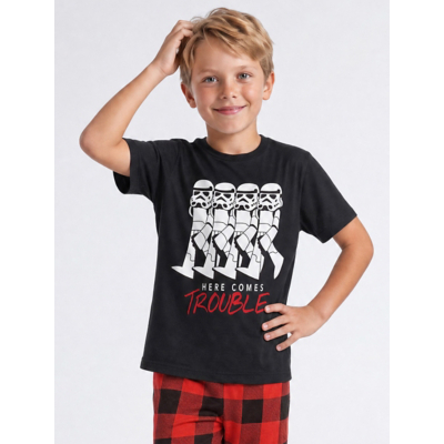 George NW2 Star Wars Here Comes Trouble Kids Pyjamas - Black