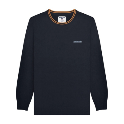 George Lambretta Charcoal Grey Tipped Knitted Jumper