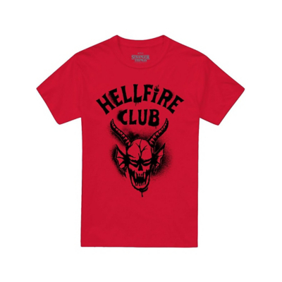 George Stranger Things 5 Bright Red Hellfire Club T-Shirt