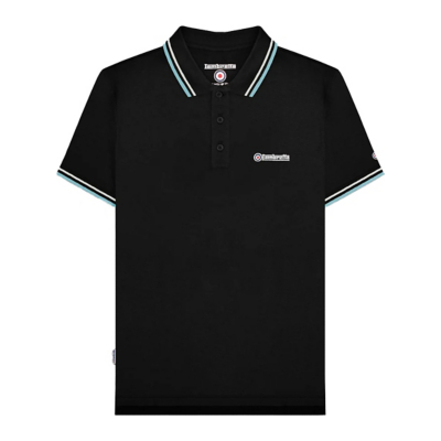 George Lambretta Twin Tip Polo Shirt - Black