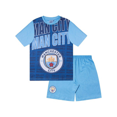 George Manchester City FC Navy & Light Blue Pyjama Set