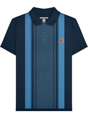 Lambretta Navy SS25 Vertical Stripe Polo Shirt | Men | George at ASDA