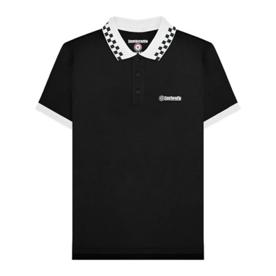 George Lambretta Black Checkered Polo Shirt