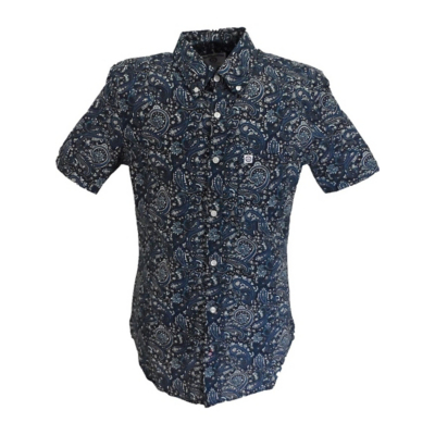 Lambretta  LB407  men's Short sleeved Shirt in Black