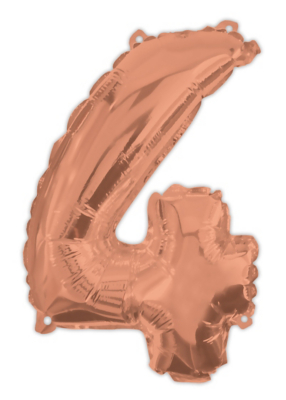 Rose Gold 95cm Number Helium Balloon No 4 Toys & Character at ASDA