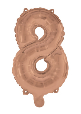 Rose Gold 95cm Number Helium Balloon No 8 Toys & Character at ASDA
