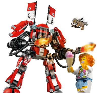 lego ninjago fire mech asda