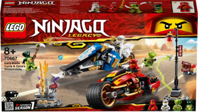 lego ninjago kai's blade cycle and zane's snowmobile