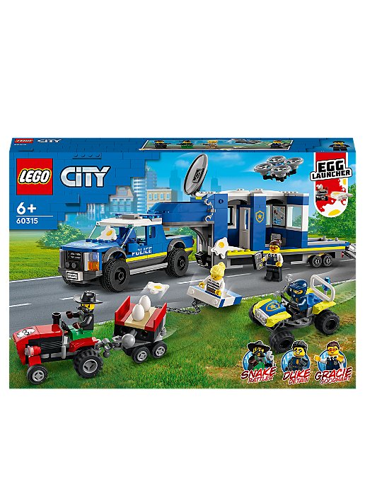 tunge for eksempel skinke LEGO City Police Mobile Command Truck Toy Set 60315 | Toys & Character |  George at ASDA