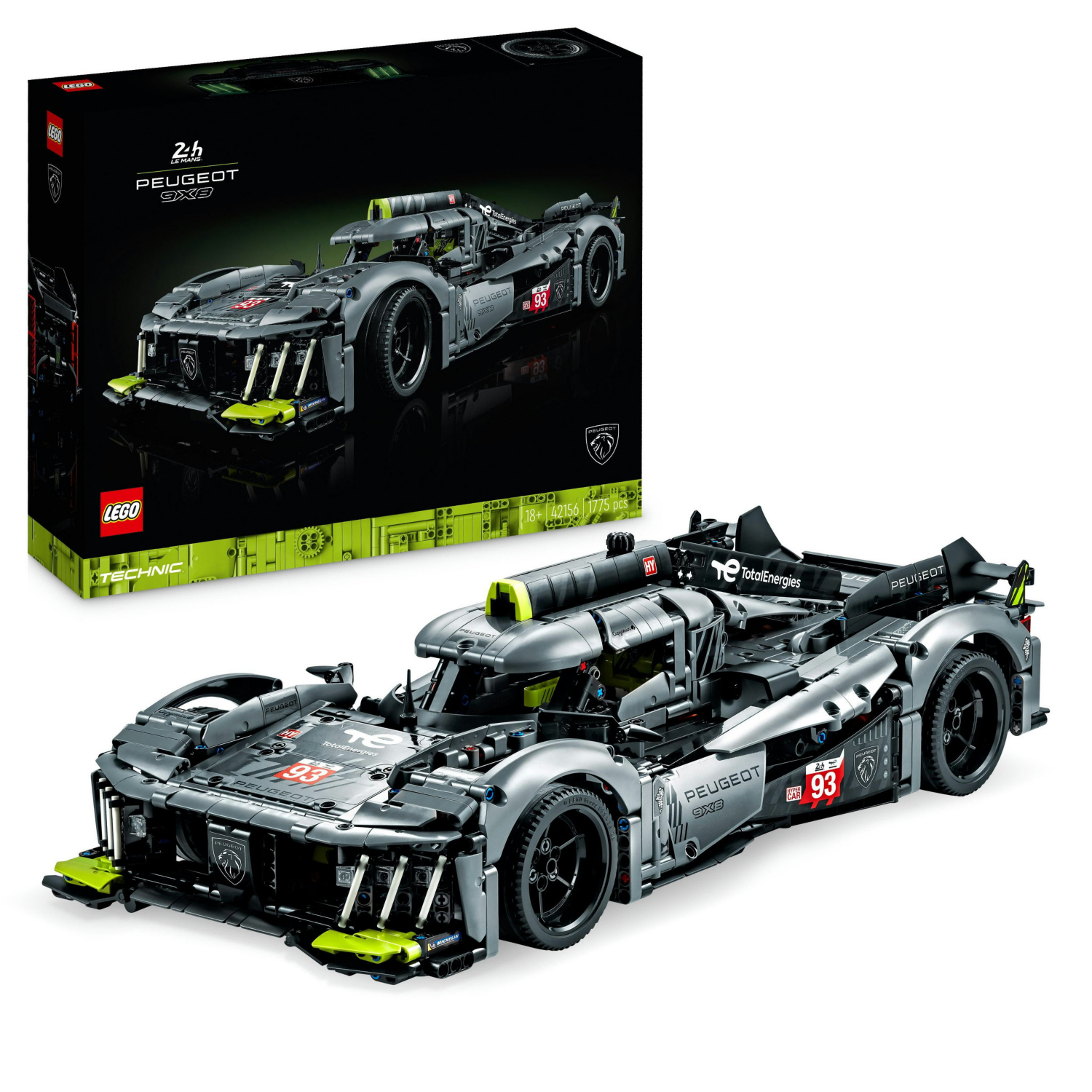 Lego 42156 Technic Peugeot 9X8 24H Le Mans Hybrid Hypercar - Building Set - Image 5