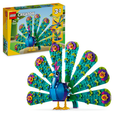 LEGO Creator 3in1 Exotic Peacock Bird Toy Set 31157