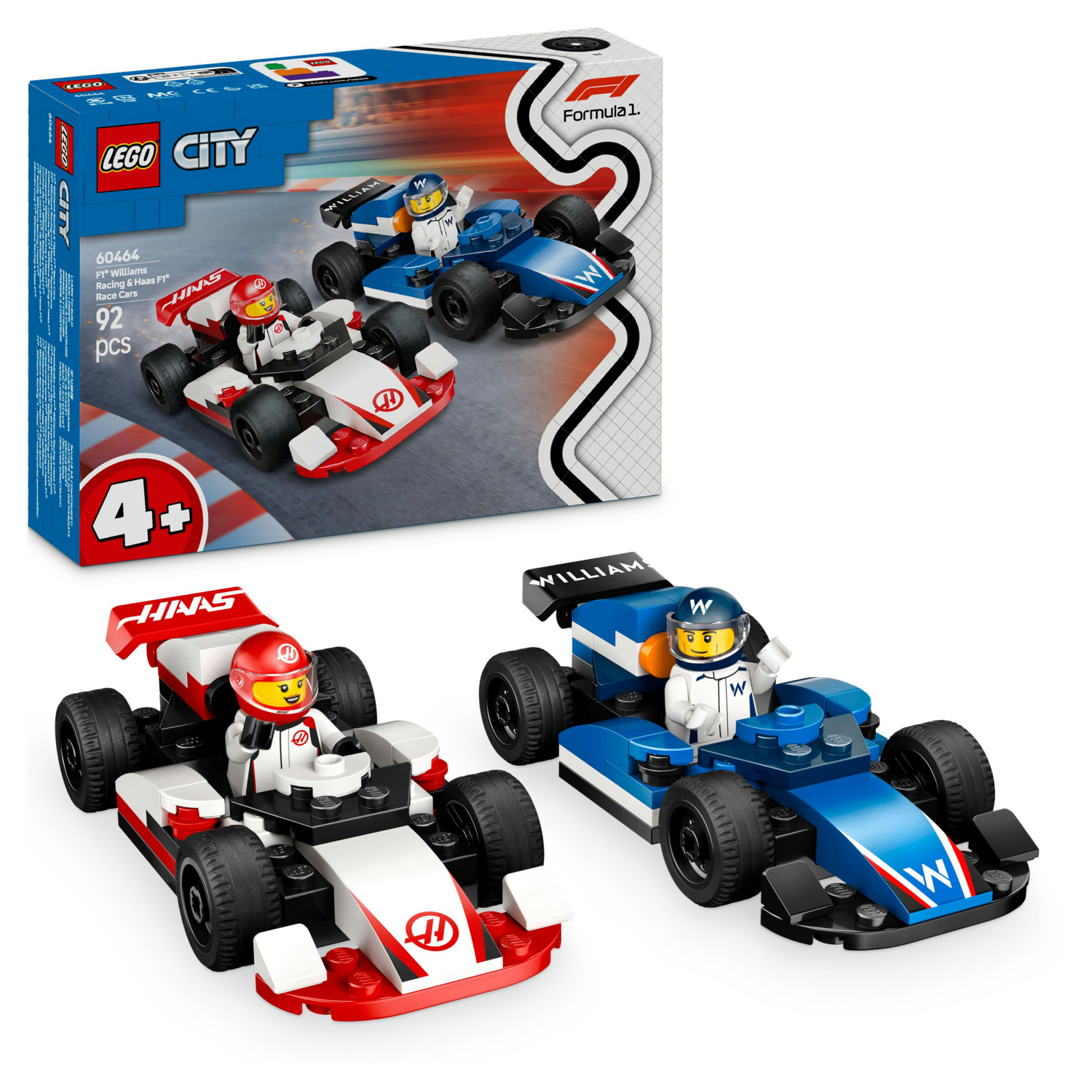 LEGO City F1 Williams Racing & Haas F1 Race Cars 60464 Building Set 92 Pieces - Image 20