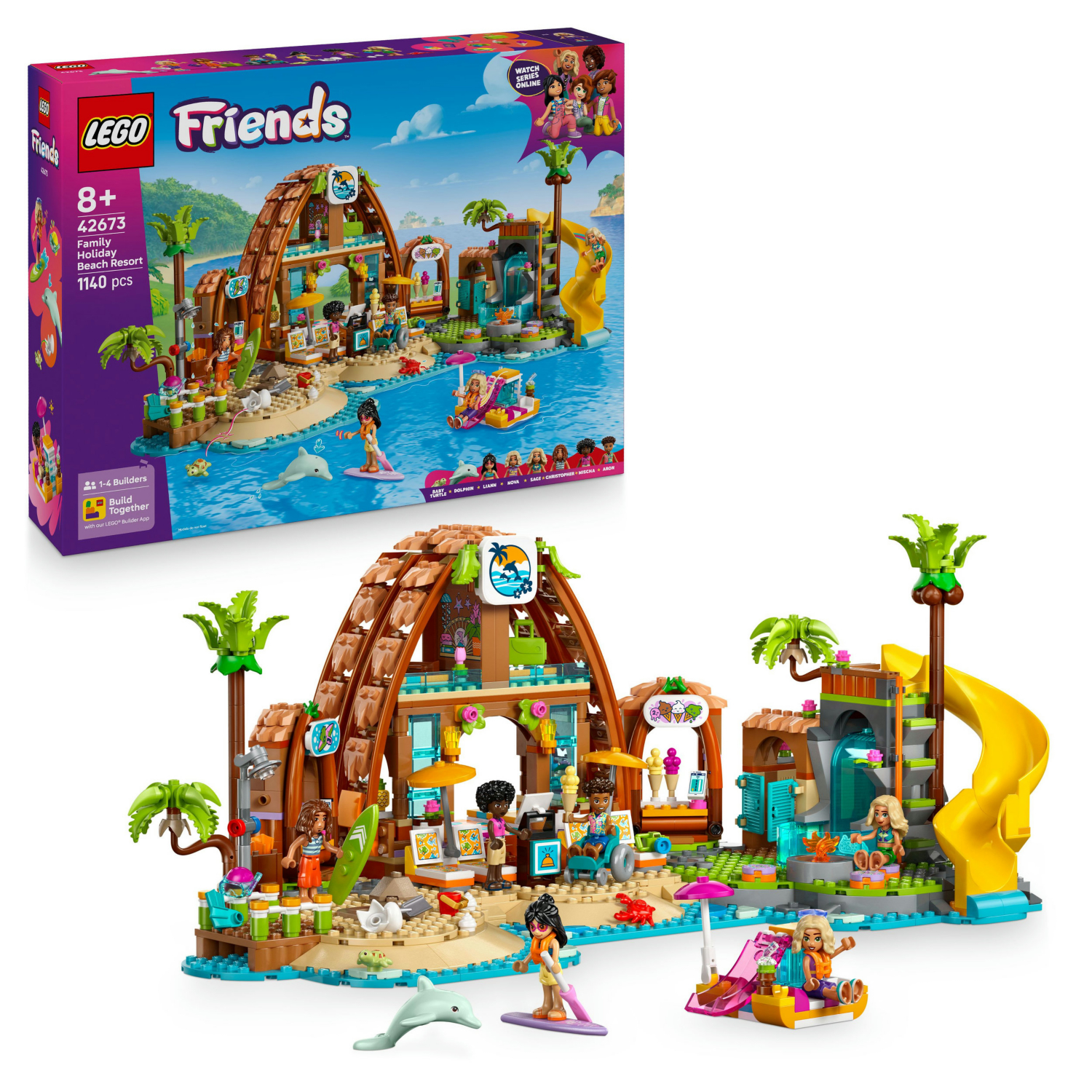 Lego Girls  Lego® Friends Family Holiday Beach Resort Building Set 42673, Sports Direct - Image 4