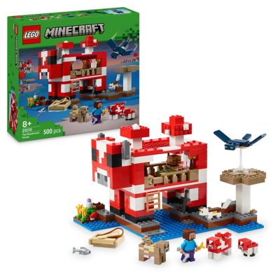 Lego Minecraft 21270 The Mooshroom House Steve Mini Figure Construction Playset