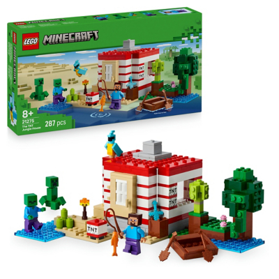 Lego Minecraft 21275 The TNT Jungle House Construction Playset