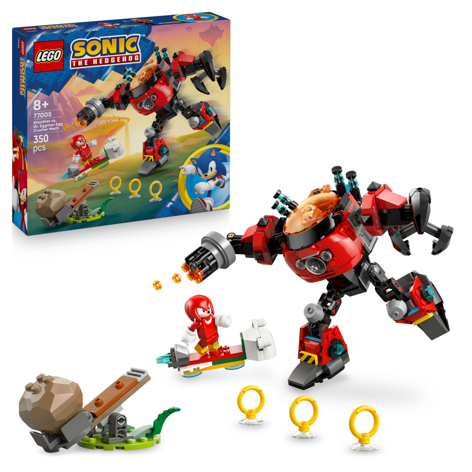 Lego Gold Sonic The Hedgehog Knuckles Vs. Dr. Eggman Egg Crusher Mech 77005
