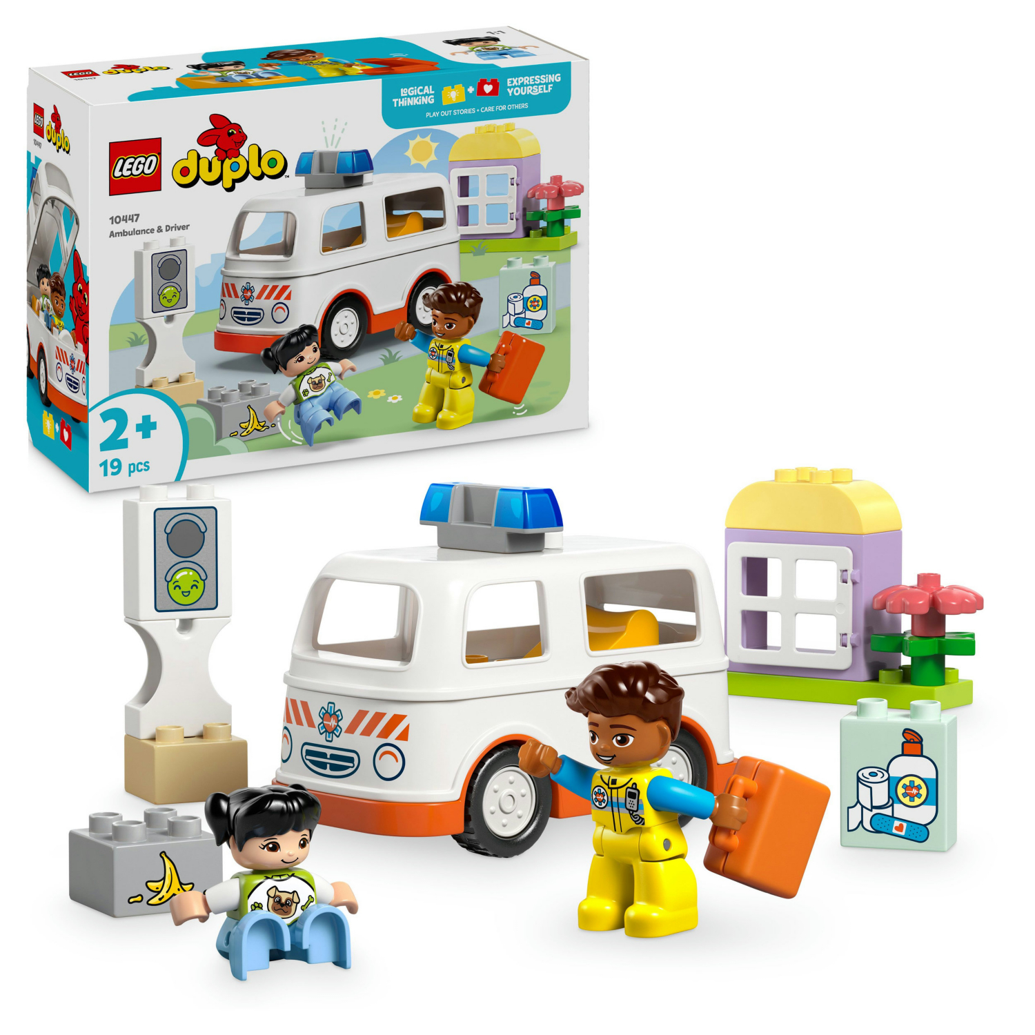 Lego Multi Duplo Ambulance & Driver Educational Toys 10447