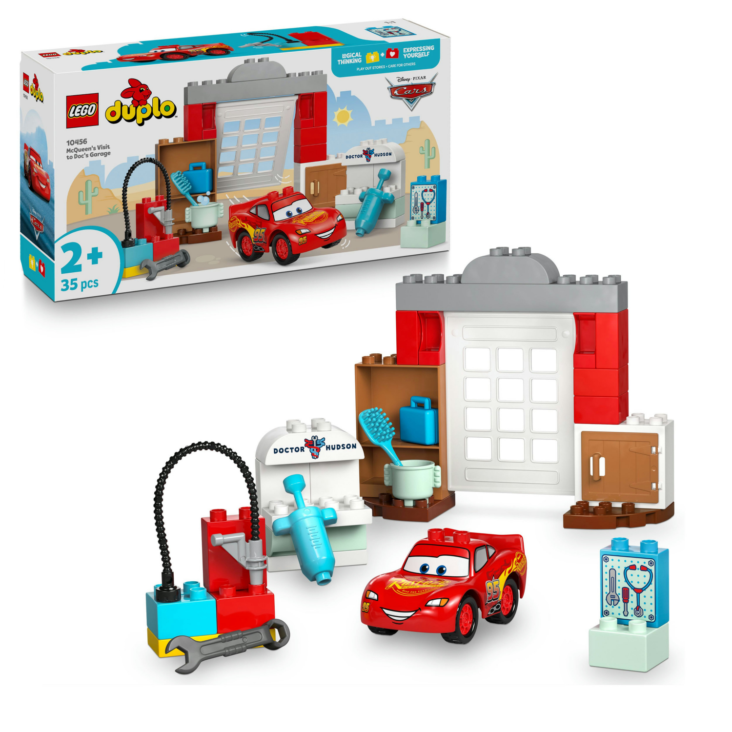 Lego Duplo│Disney And Pixar Cars Mcqueen's Visit To Doc's Garage 10456 - Image 7
