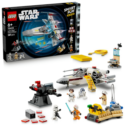 LEGO Star Wars SMART Play With SMART Brick Luke’s Red Five X-Wing Construction Set 75423