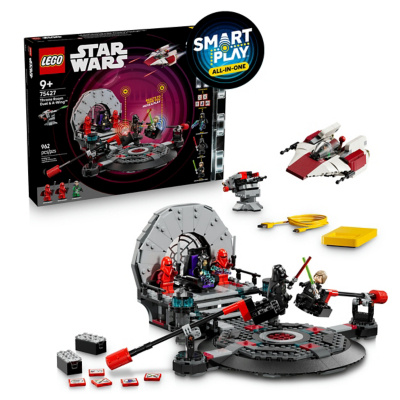 LEGO Star Wars SMART Play With SMART Brick Throne Room Duel and A-Wing Construction Set 75427