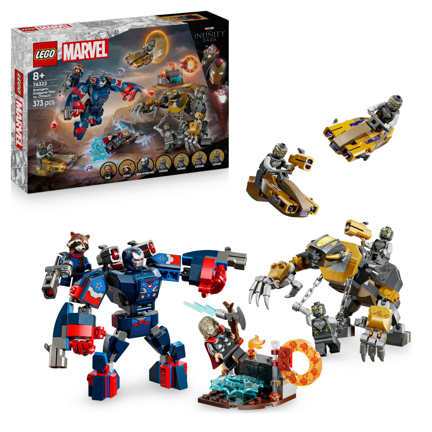 LEGO Marvel Avengers: Endgame Thor vs. Chitauri 76322 | Toys for 8+ Year Old Boys, Superhero Set, Gorilla & Mech Action Figure, 7 Minifigures, Birthday Gift Idea, 373 Pieces - Image 13