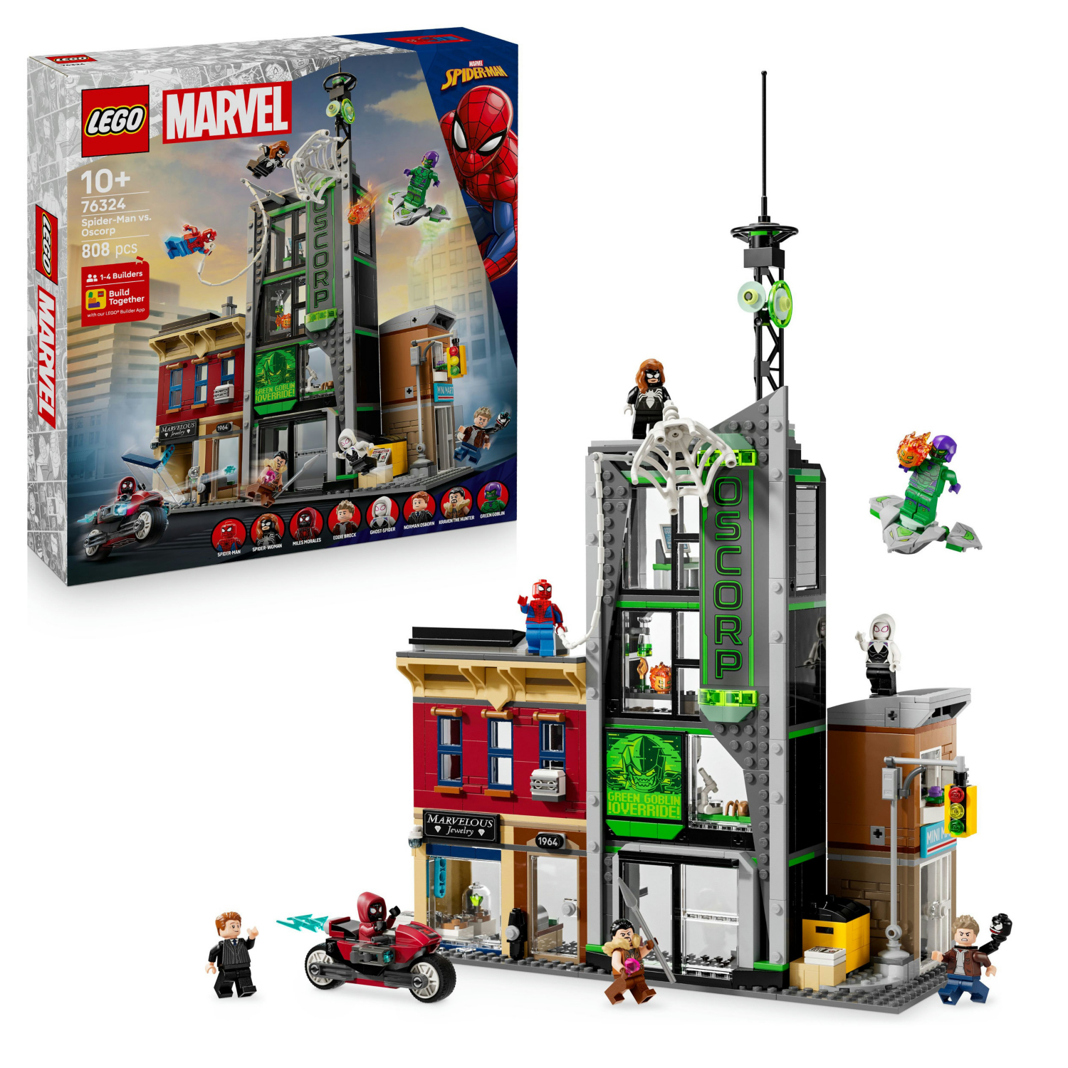 Lego Green Marvel 76324 Spider-Man Vs. Oscorp - Image 10