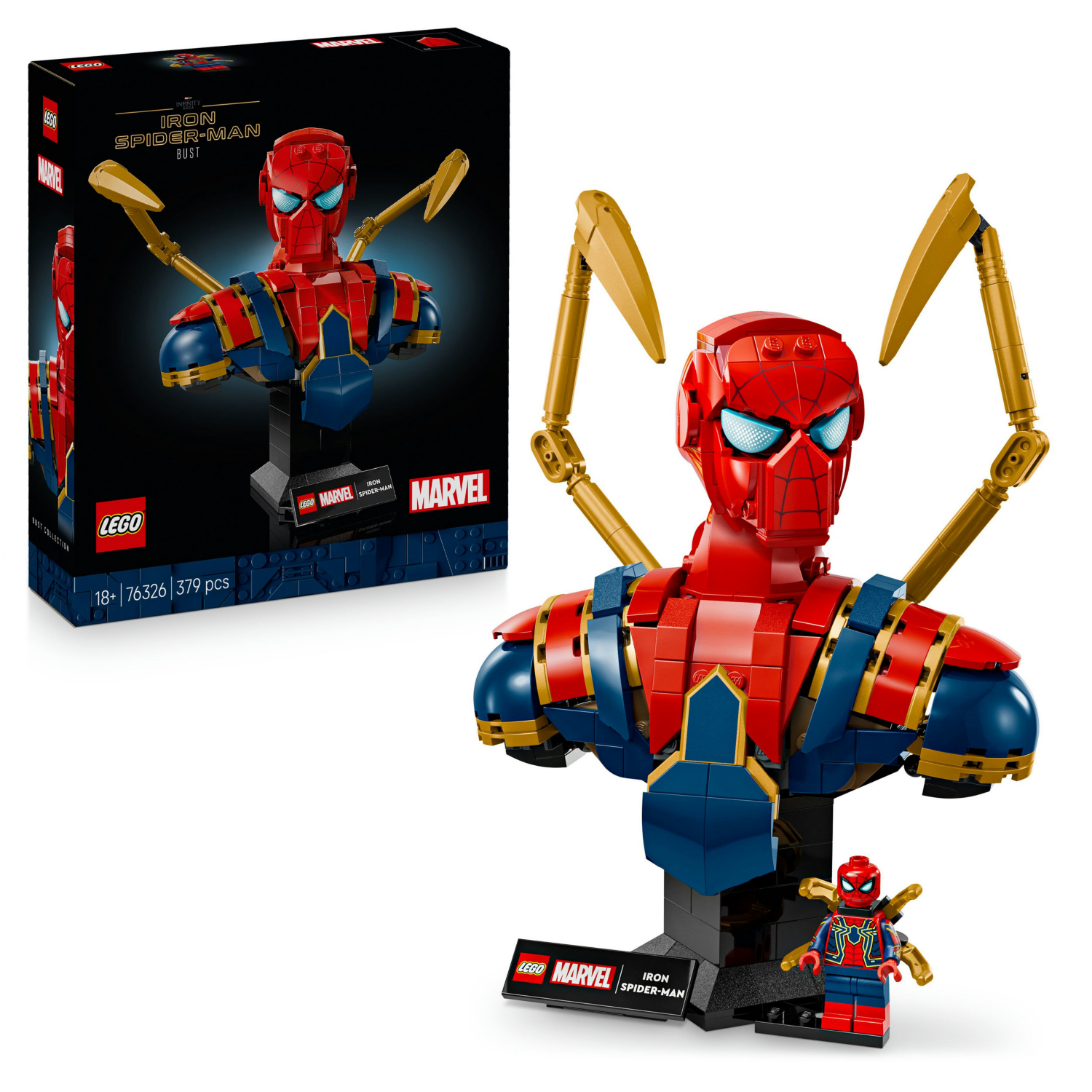 LEGO 76326 Marvel Iron Spider-Man Bust incl. 2 Movable Arms, a Rotating Head ... - Image 13