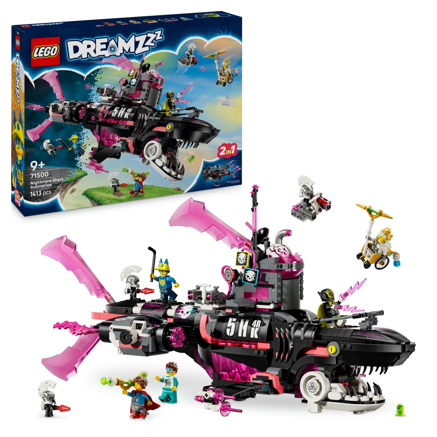Lego Boys Lego® Dreamzzz™ Nightmare Shark Submarine Toy 71500 - Image 5