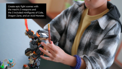 LEGO NINJAGO Cole's Mission Mech & Dragon Zane 71854 | Toys