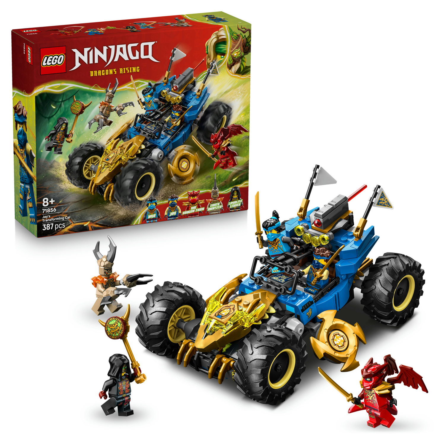 Lego Boys Ninjago 2 In1 Jay’s Transforming Car Racing Toy 71856 Multi - Image 10