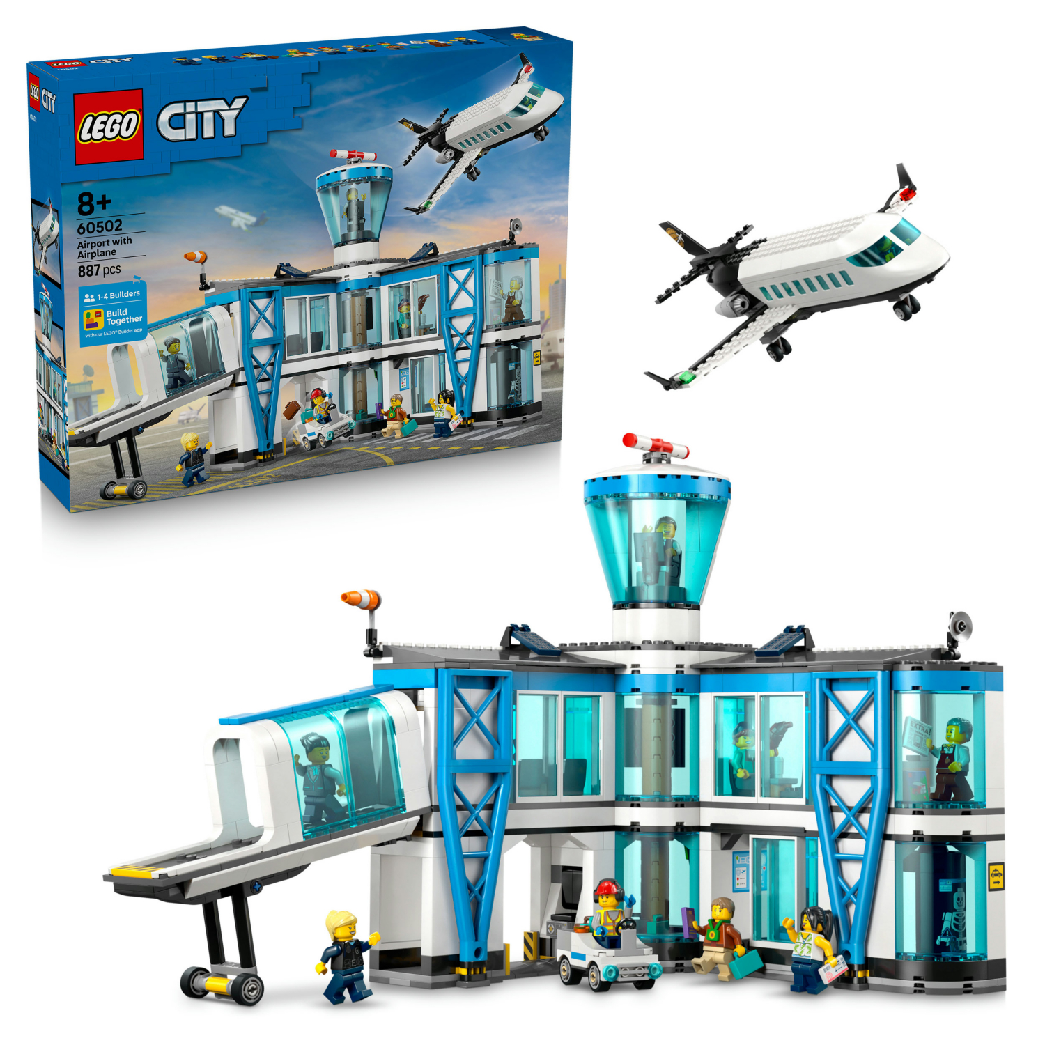 LEGO City Airport with Airplane - Toy Model Kit - 60502 - Image 9