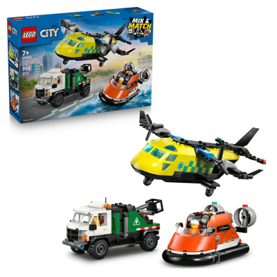 "LEGO City Airplane, Service Truck and Hovercraft Remix Construction Set 60505"