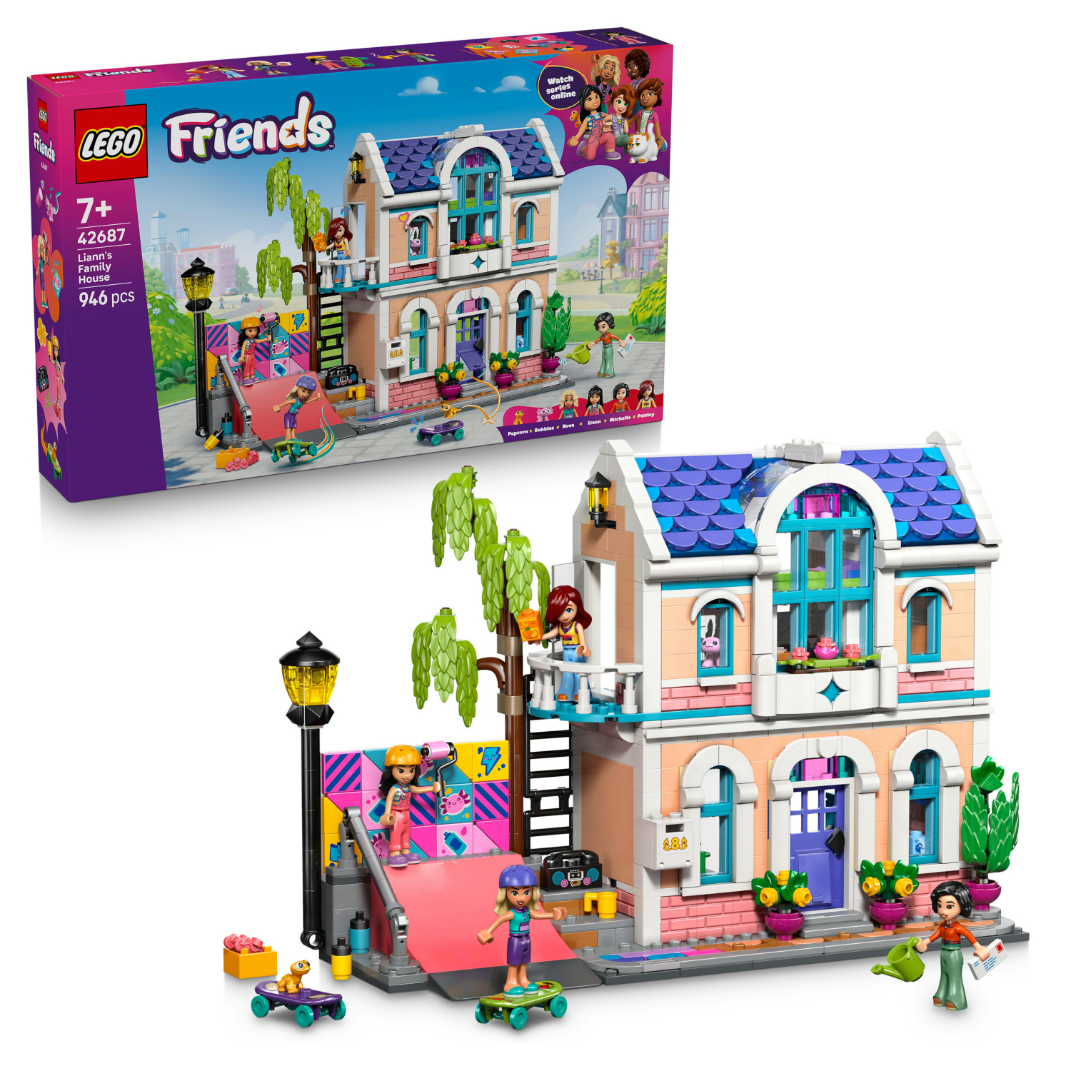 Lego Orange Friends Liann's Family House Building Toy 42687