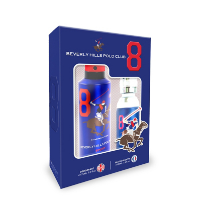 Beverly Hills Polo Club Sport No.8 Gift Set for Him Men at ASDA