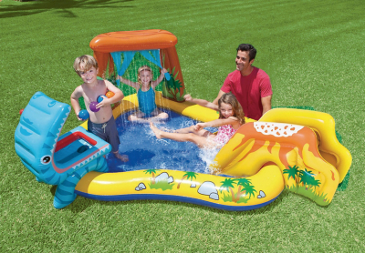 dino inflatable pool