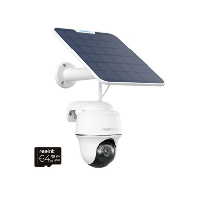 Reolink ARGUS 4K ULTRA PanTilt Battery Camera with Solar Panel and 64GB SD Card, Multi