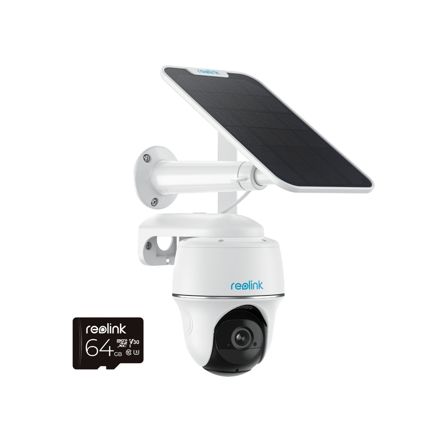 George Black & White Reolink 2K 4G Pt Ai Battery Cam Kit +64Gb