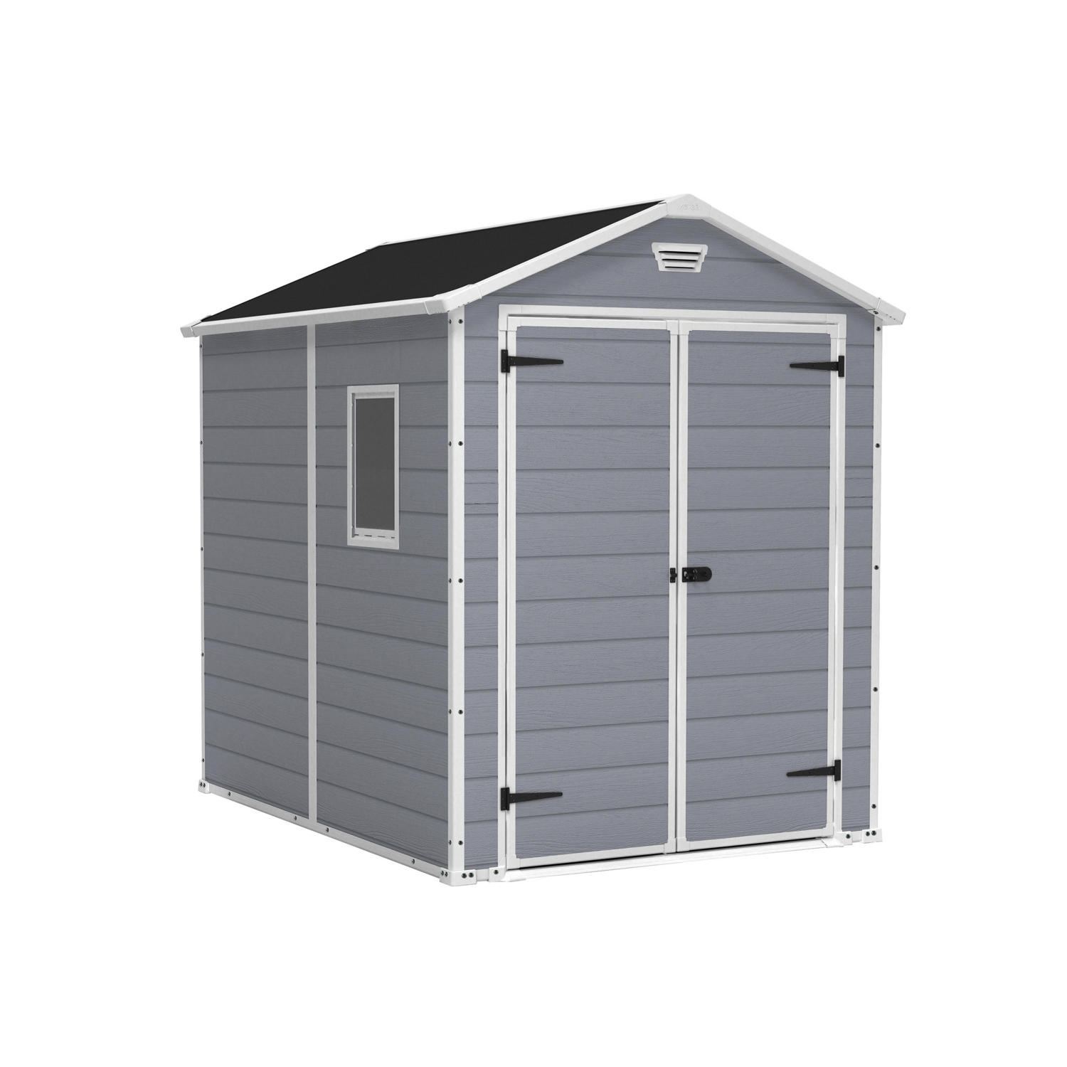 George Grey Keter Manor 6 X 8Ft Outdoor Apex Garden Storage Shed