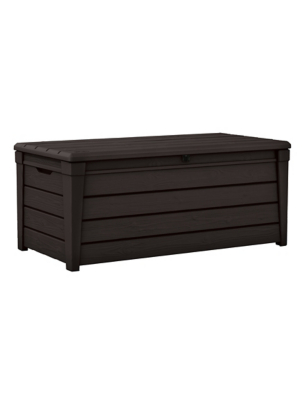 Keter Brightwood 454L Outdoor Garden Storage Box Brown Outdoor & Garden at ASDA