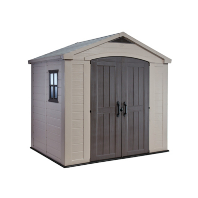 Keter Factor 8 x 6ft Outdoor Apex Garden Storage Shed - Brown