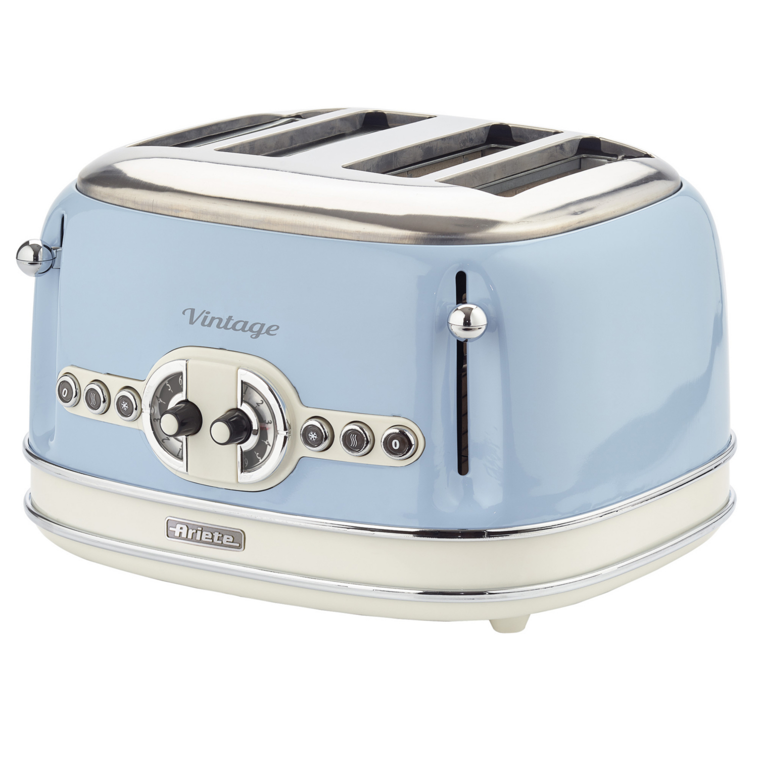 George Light Blue Ariete Vintage Blue 4 Slice Toaster,