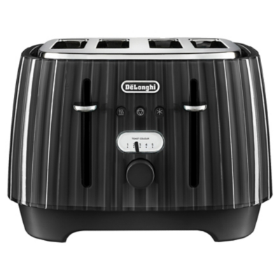 George Black DeLonghi 4 Slice Ballerina Toaster - Black