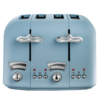 George Light Blue DeLonghi 4 Slice Argento Toaster - Light Blue